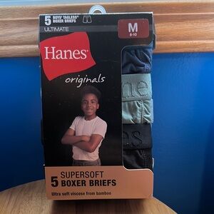 Hanes Originals Supersoft Boxer Briefs - Black, Gray, Blue